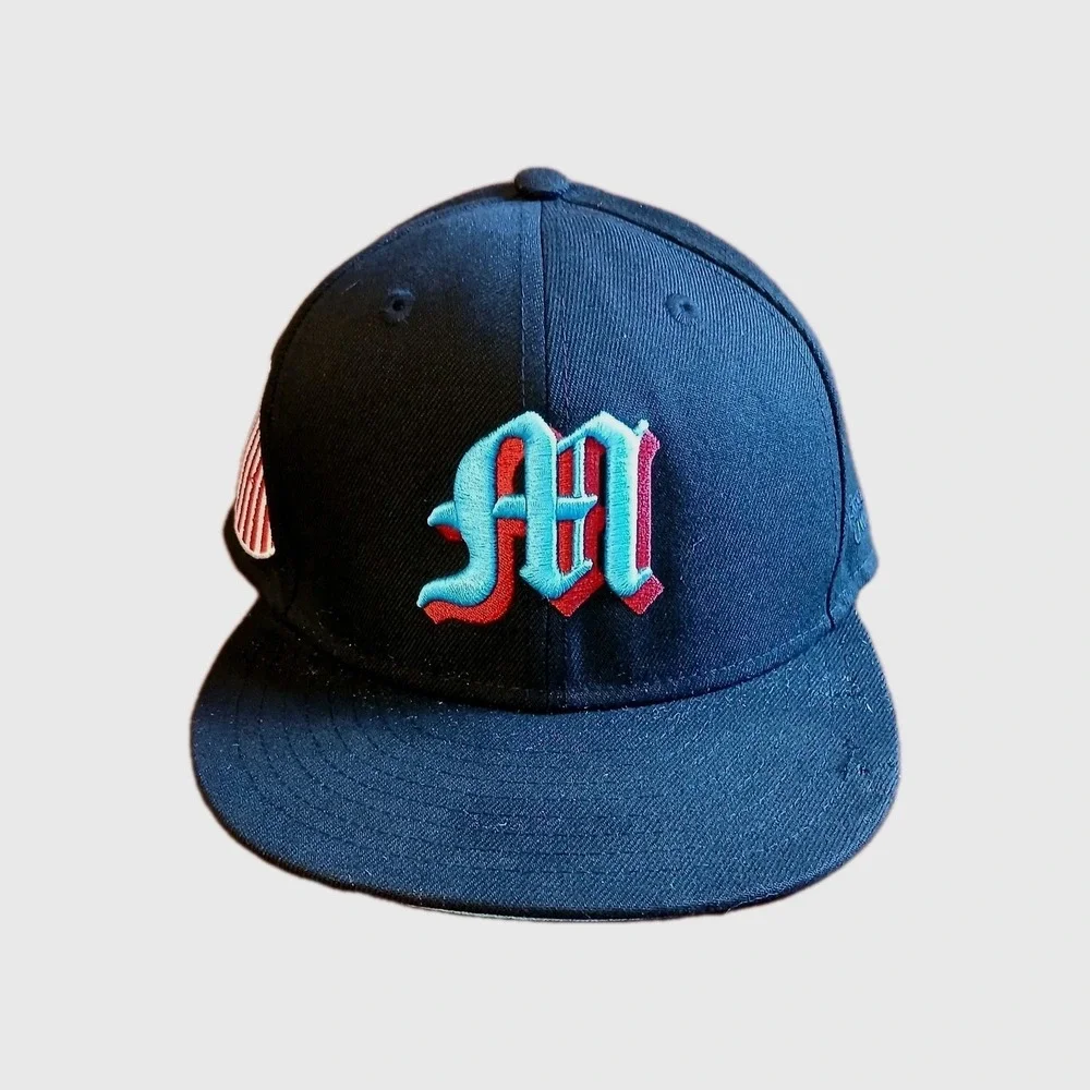 Miami Giants Negro League Baseball Hat Rings & Crowns Fitted Cap 7 1/4 #1592